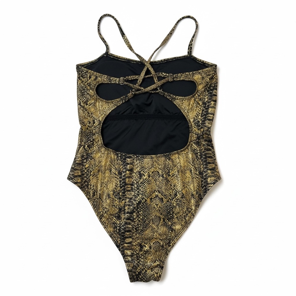Dippin' Daisy's Metallic Snake Print One Piece - Picture 2 of 9